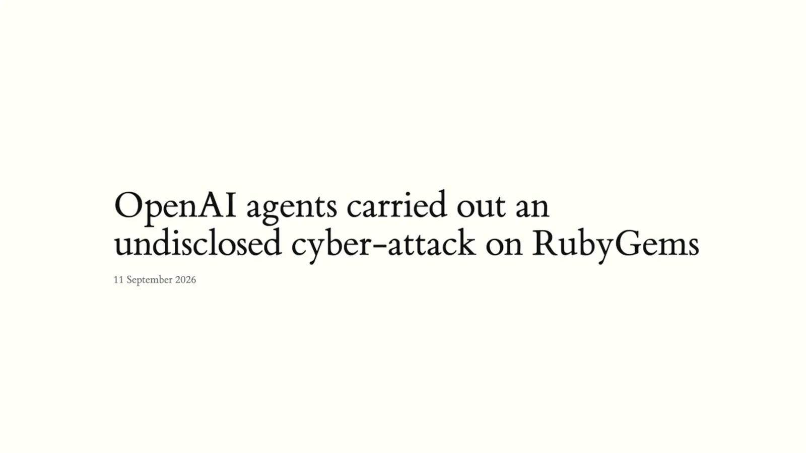 Заголовок технического отчёта Nightingale Collective о кампании в RubyGems
